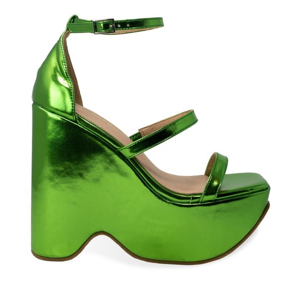 Women’s Chunky Flatform Slide Heeled Sandal - Picture 1 of 4